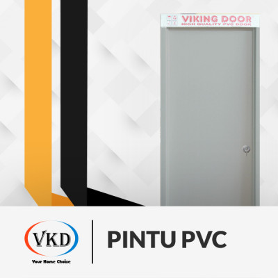 PINTU PVC POLOS VIKING ABU-ABU